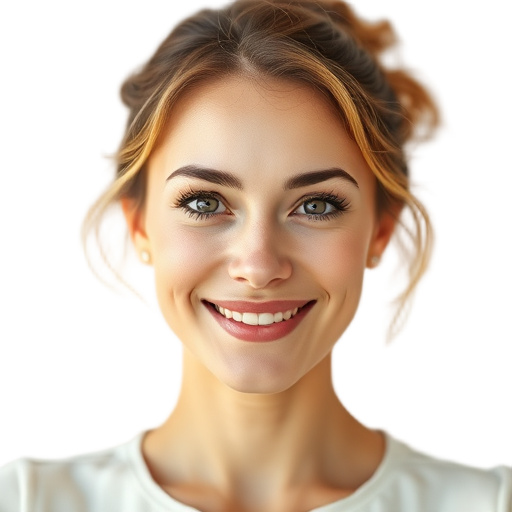 A person smiling to the camera with a white background looking like