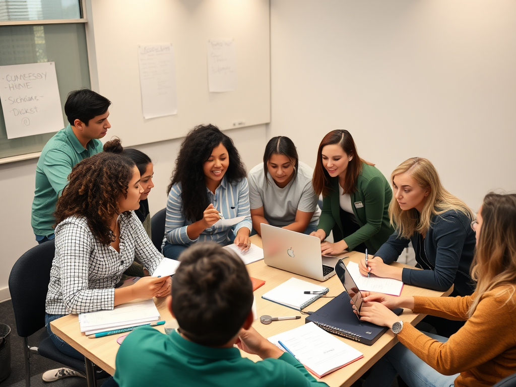 Een diverse groep ondernemers in een workshop.
