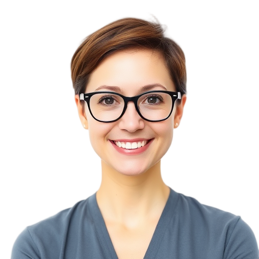 Een persoon met een glimlach en een witte achtergrond.