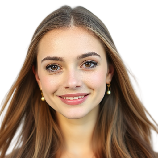 A person smiling to the camera with a white background looking like