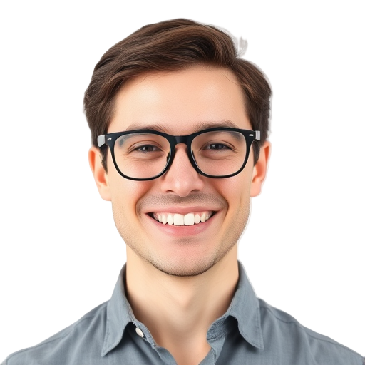 Een glimlachende persoon met een witte achtergrond.