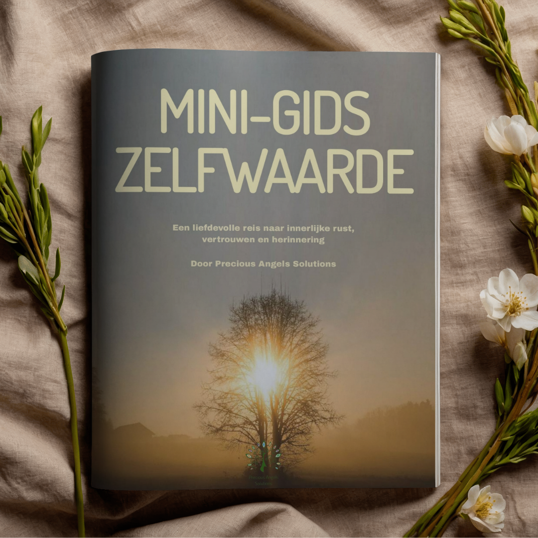 Mini-Gids ZELFWAARDE voorpagina - Een liefdevolle reis naar innerlijke rust, vertrouwen en herinnering - Door Precious Angels Solutions
