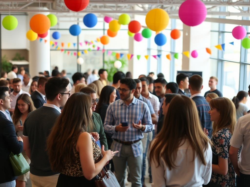 Een levendig netwerk evenement met diverse ondernemers.