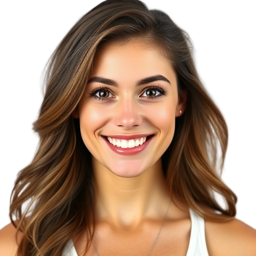 Een persoon glimlacht naar de camera met een witte achtergrond.