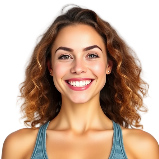 Een persoon die naar de camera glimlacht met een witte achtergrond.