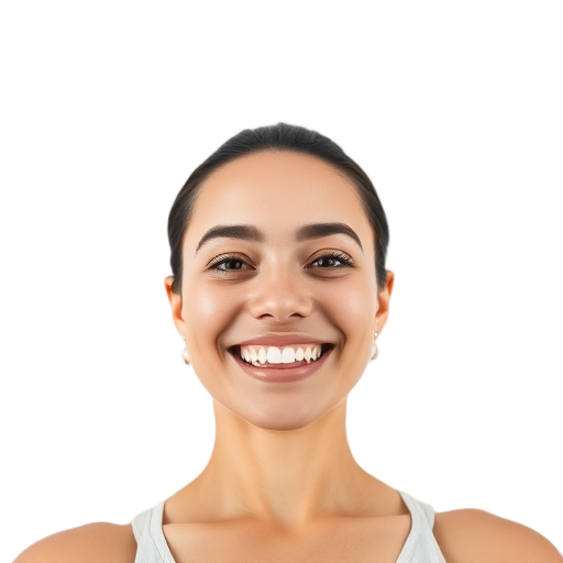 Een persoon die naar de camera glimlacht.