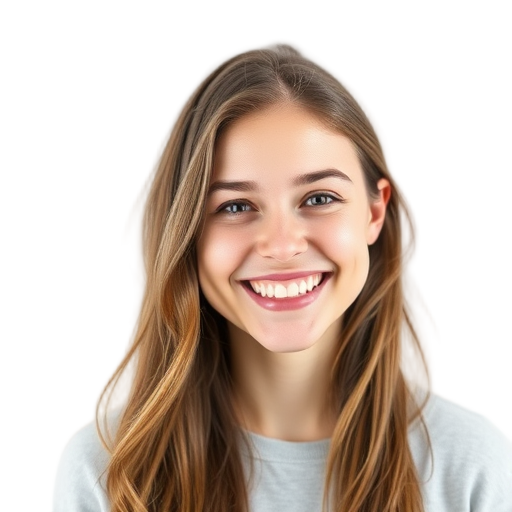 Een glimlachend persoon met een witte achtergrond.