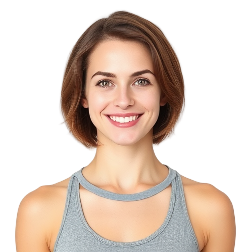 Een glimlachend persoon met een witte achtergrond.