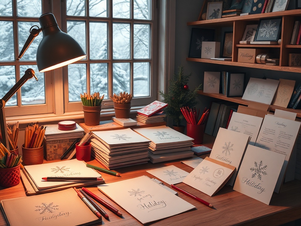 A cozy crafting scene