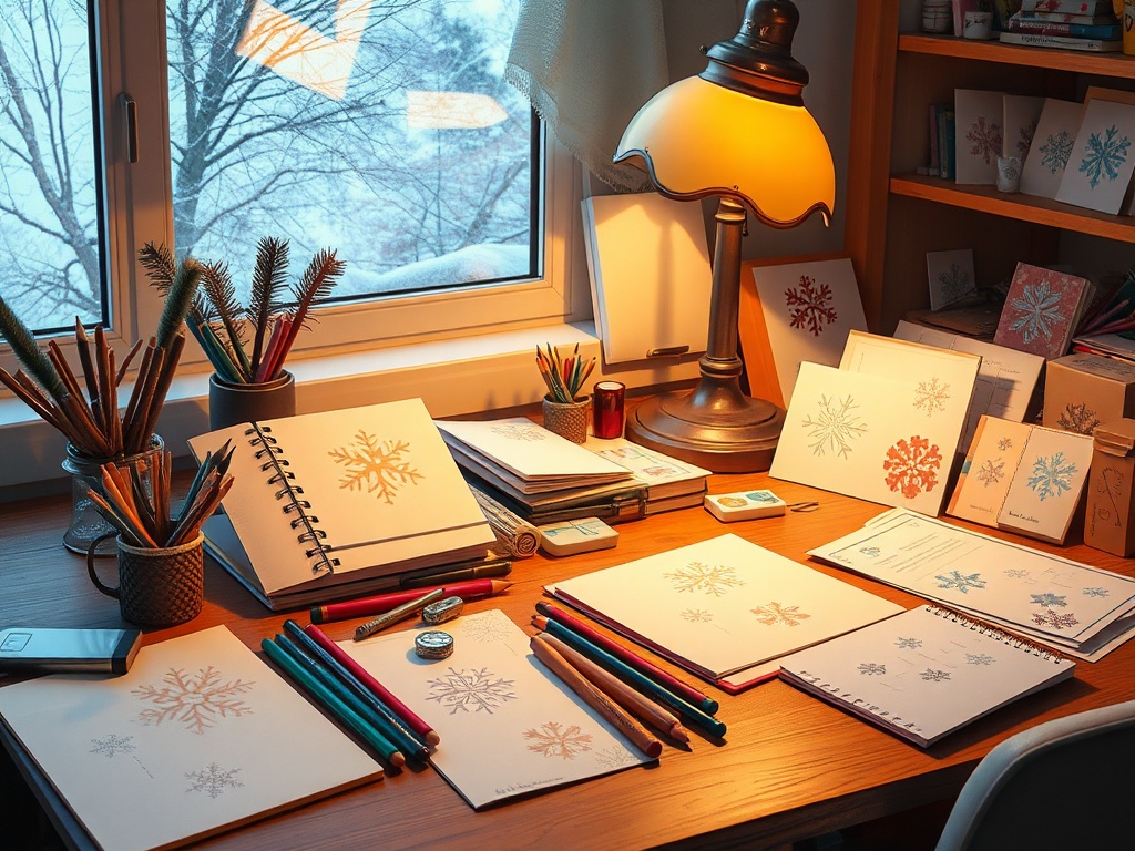 A cozy crafting scene