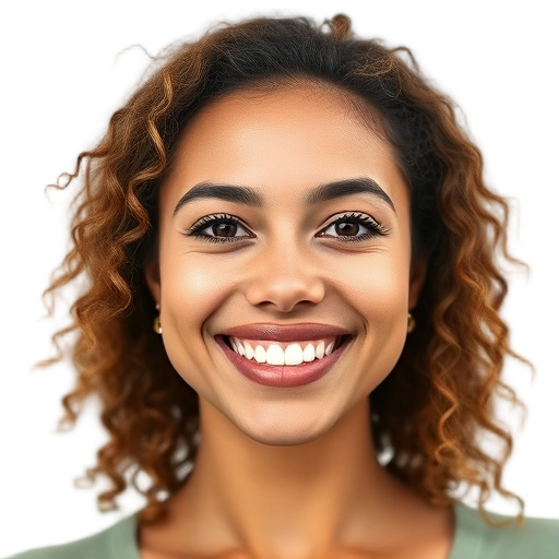 A person smiling to the camera with a white background looking like