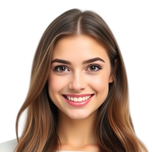 Een glimlachend persoon met een witte achtergrond.