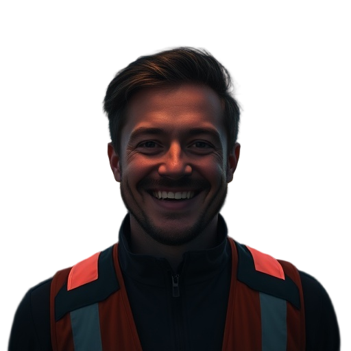 A person smiling to the camera with a white background looking like