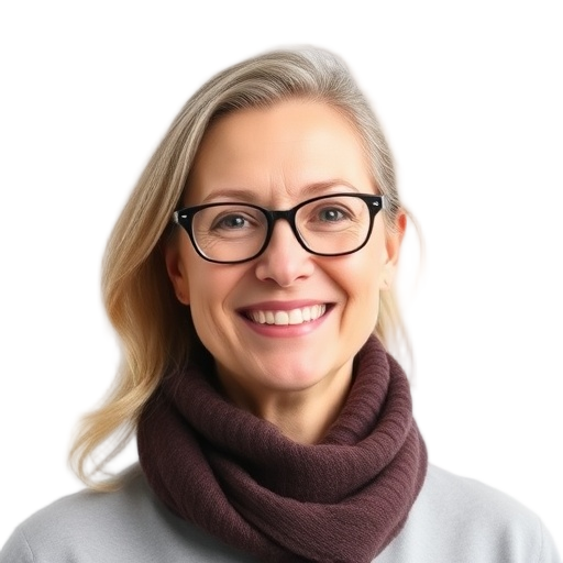 A person smiling to the camera with a white background looking like