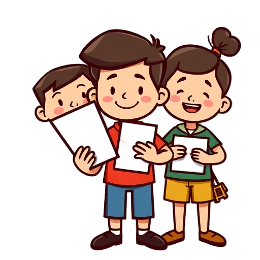 Speelse kinderen met kleurrijke kaarten.