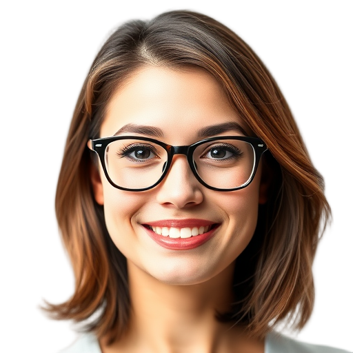 Een lachende persoon met een witte achtergrond.