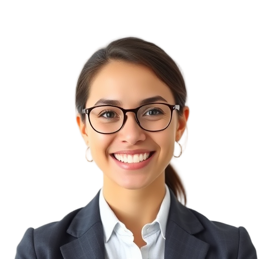 Een persoon met een bril die glimlacht.