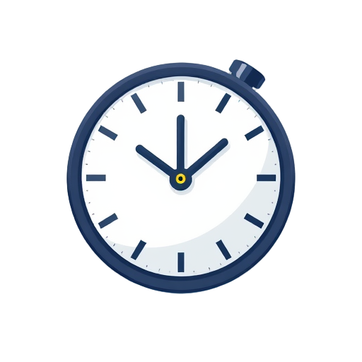 Een blauwe klok met wijzers.