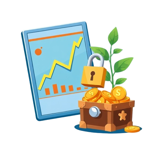"pokemon card" "investment graph" "expert mentor" "safe lock" "growing plant" "treasure chest" "gold coins" "bright light" "happy learner"