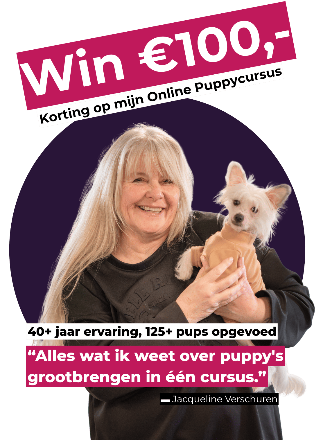 Win 100 euro online puppycursus Challenge4Dogs