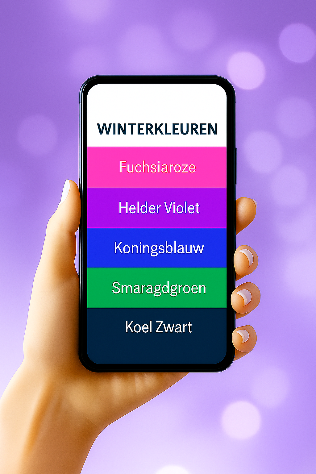 Je perfecte kleuren altijd bij de hand op je mobiel.
