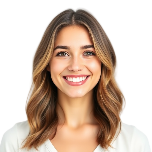 Een glimlachend persoon met een witte achtergrond.