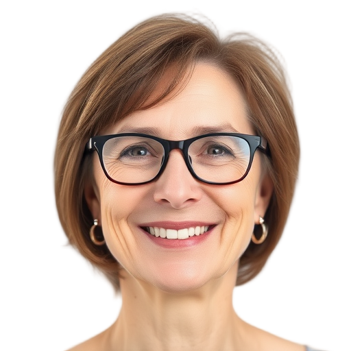 Een glimlachende vrouw met een witte achtergrond.