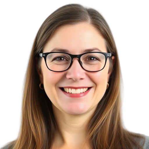 Een persoon die glimlacht naar de camera met een witte achtergrond.