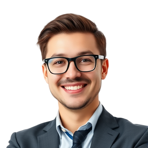 Een persoon die glimlacht naar de camera met een witte achtergrond.