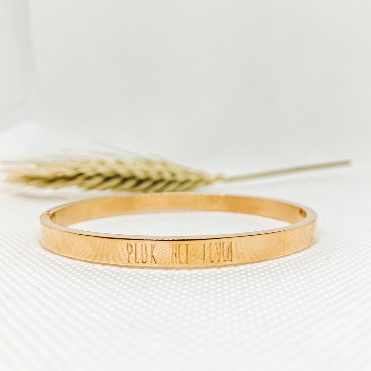 Goud pluk het leven armband lief leven