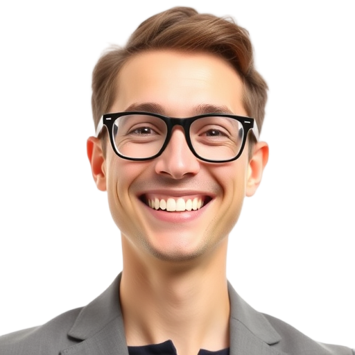 Een glimlachende persoon met een witte achtergrond.