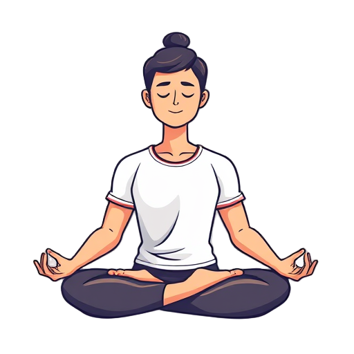 "person meditating" "calm breath" "gentle waves" "soft light" "relaxed posture"