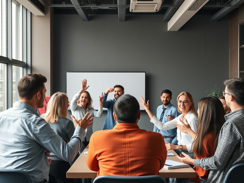 A dynamic workshop scene