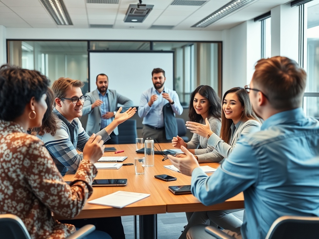 A dynamic workshop scene