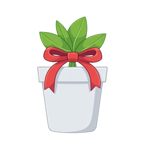 "gift box" "money plant" "ribbon"