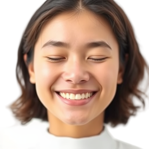 A person smiling to the camera with a white background looking like