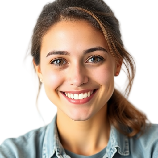 A person smiling to the camera with a white background looking like