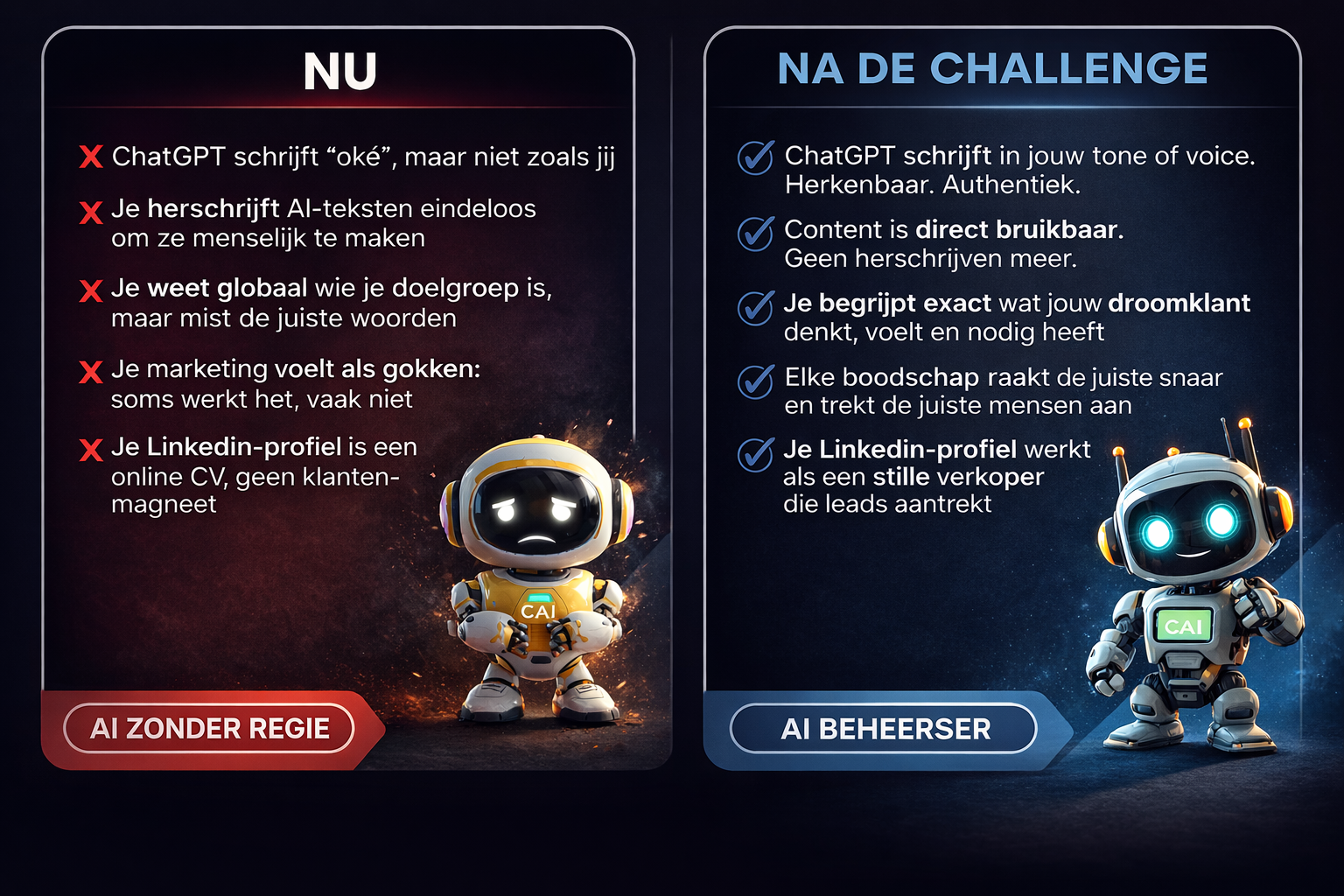 Voor- en na de challenge voordelen