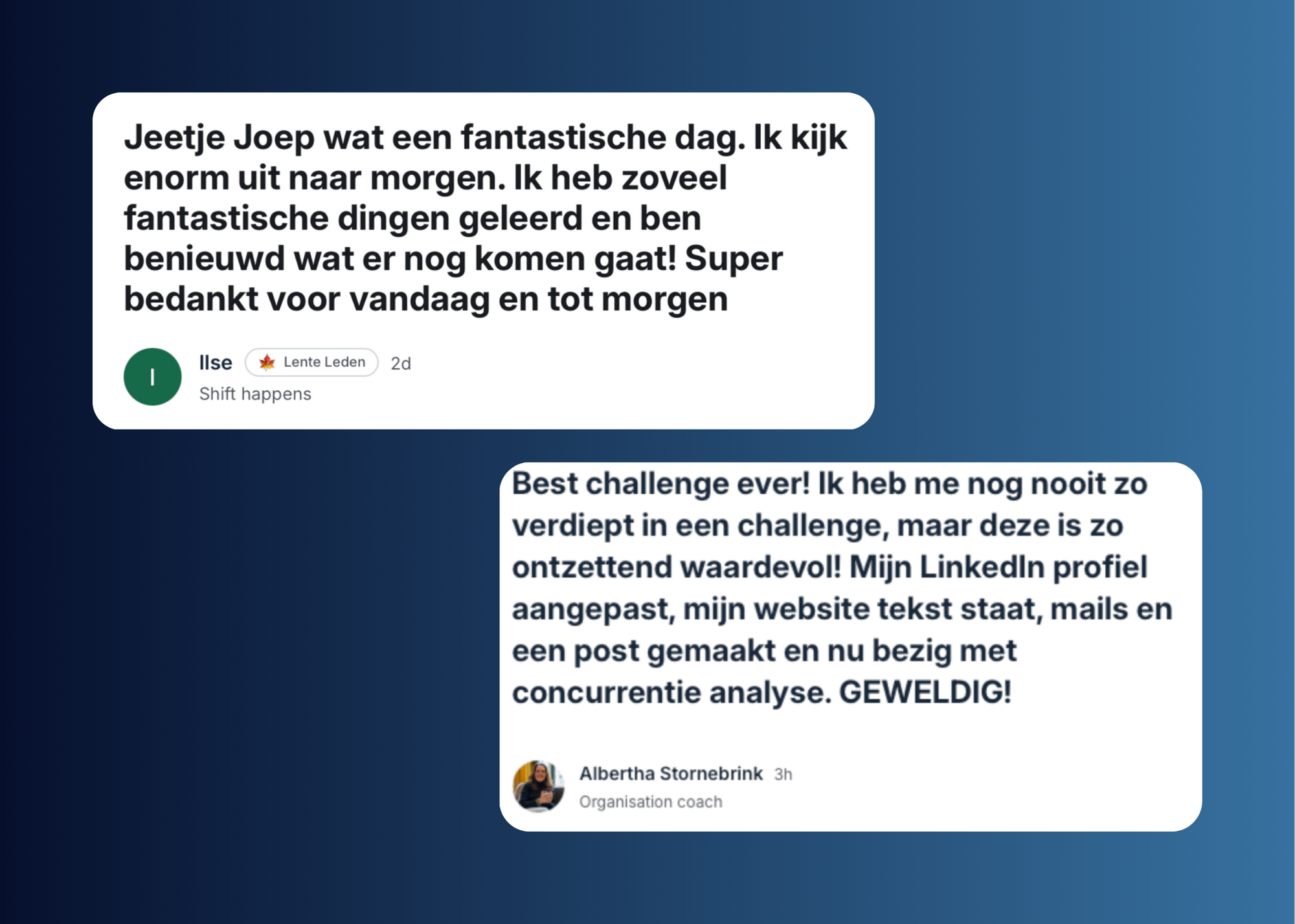 Feedback Ilse en Albertha