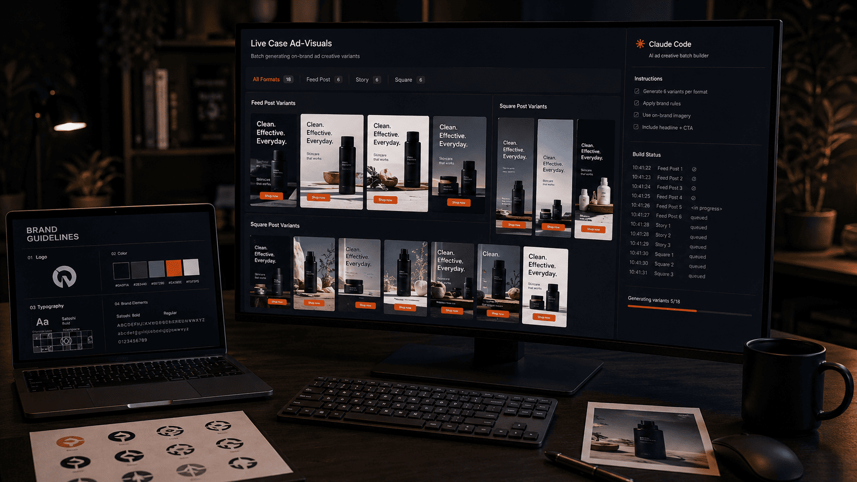Advertentie-visuals genereren met Claude Code