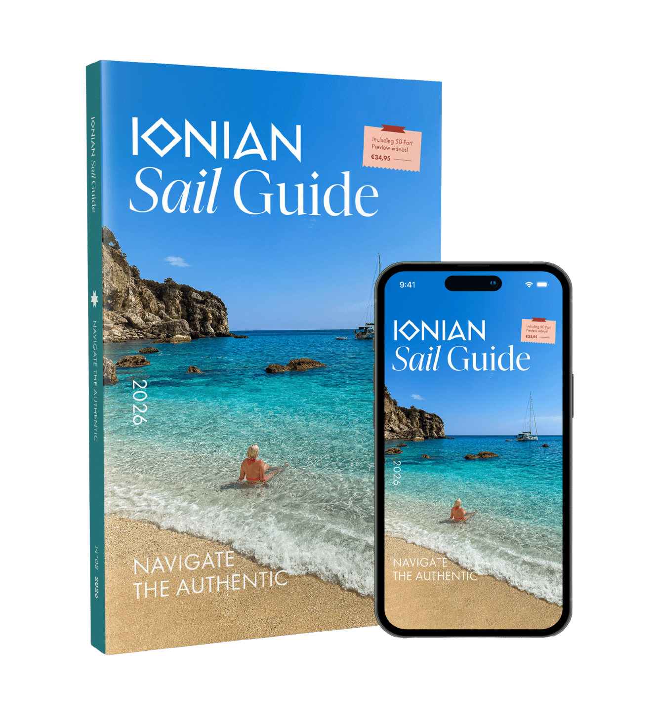 cover ionian sail guide 2026 navigate the authentic book and app