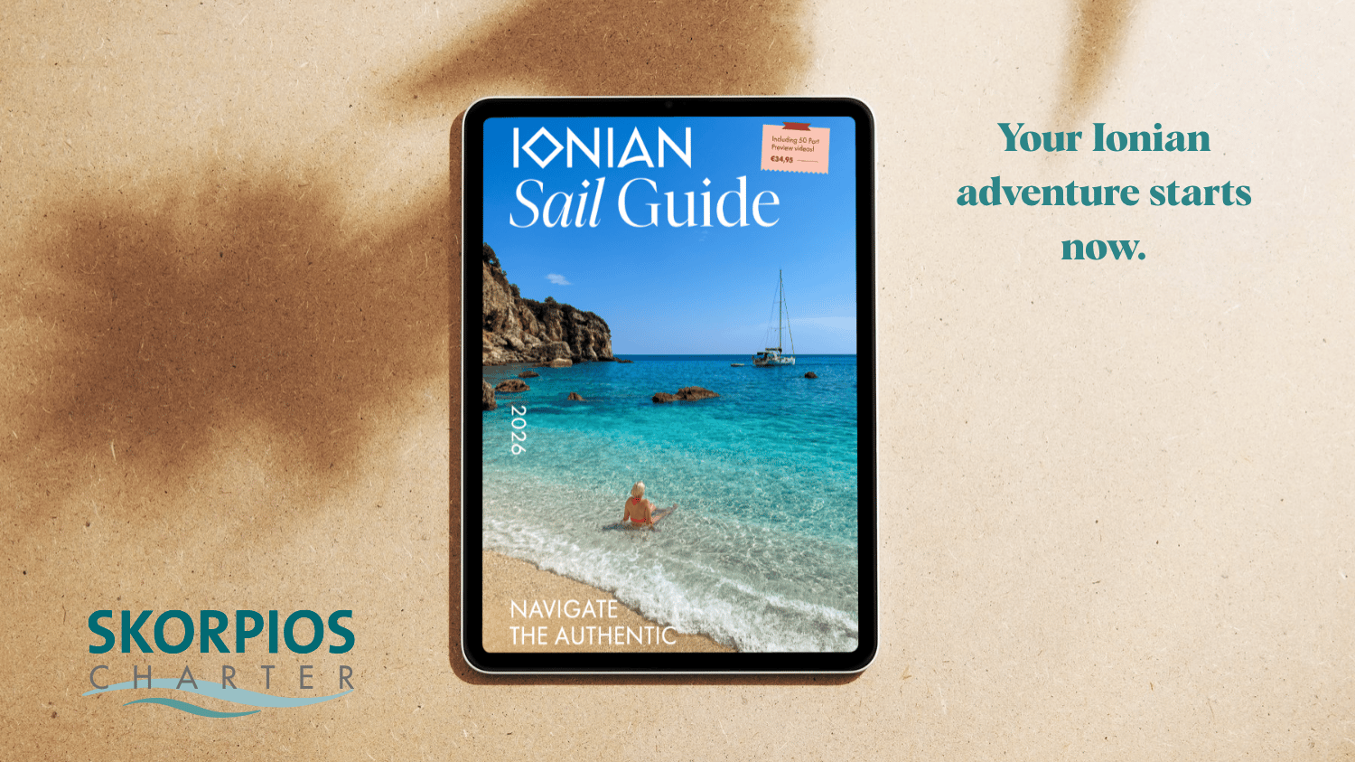 Skorpios charter partner Ionian Sail Guide chartering from Nydri Lefkas