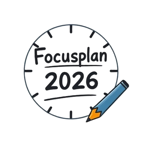 "Focusplan 2026" "3 days intense" "systematic growth" "pen and time" "commitment suffices"