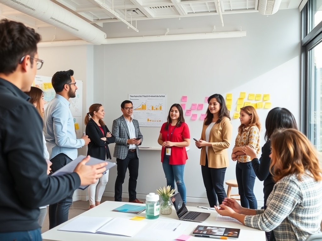 "A dynamic workshop scene