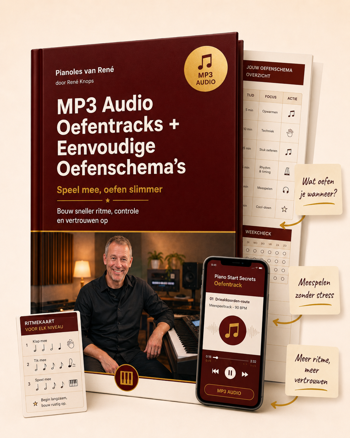MP3 Audio oefentracks Piano Start Secrets