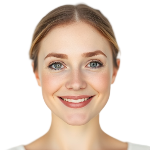A person smiling to the camera with a white background looking like