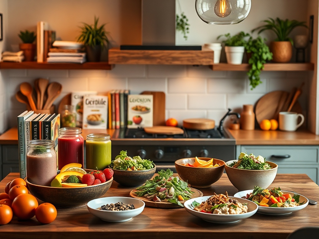 "A vibrant, inviting kitchen scene with a Bourgondische bundle display