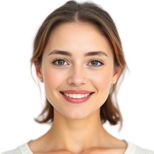 A person smiling to the camera with a white background looking like