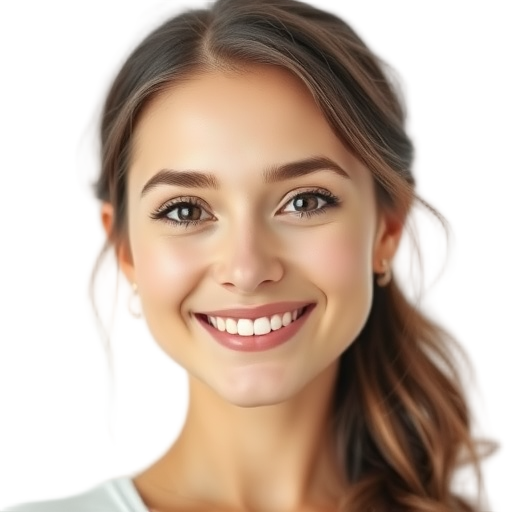 A person smiling to the camera with a white background looking like