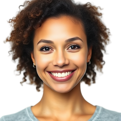A person smiling to the camera with a white background looking like